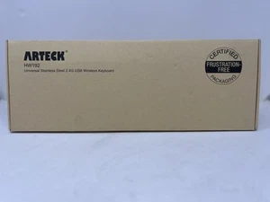 Arteck HW192 2.4G Kabellose Tastatur Universal Edelstahl Slim Full Size - Bild 1 von 3