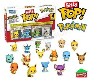 Pokemon Bitty Pop! 4-Pack Pikachu Bulbasaur Charmander Squirtle - Picture 1 of 9