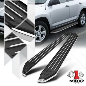 Black w/Polished Trim 5.5"Side Running Step Board Nerf Bar for 06-12 Toyota Rav4 - Picture 1 of 8