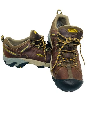 Keen Targhee II Bajo Para Hombres 10 1/2 Cuero Marrón Con Cordones Impermeable Senderismo Foto 1 de 4