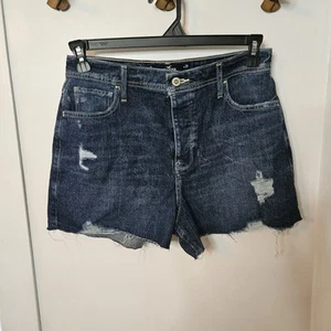 NWT Hollister Ultra High-Rise Mom Shorts Size 9 Blue Cut-Off Distressed - Bild 1 von 10