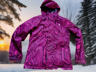VOLCOM SKI “LET IT STORM” THERMONITE 15K HOODED JACKET Women XS Awesome Two Tone - Image 1 of 4