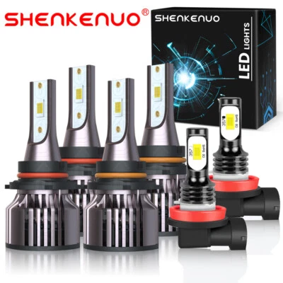 For Volvo VNL VNM 630 670 730 780 2004-2015 LED Headlight Hi-Lo BEAM Fog Bulbs - Image 1 of 4