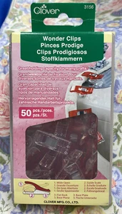 AUTHENTIC Clover Wonder Clips 50 Clips NEW SEALED BOX RED 3156 *FAST SHIPPING!!! - Picture 1 of 5