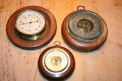 Konvolut 3 Marine Barometer Antik Vintage Messing Hygrometer Bastler Defekt • 24€