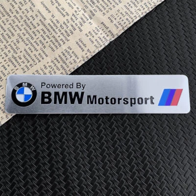 Per BMW M distintivo adesivo M Motorsport emblema alluminio sticker portellone - Immagine 1 di 4