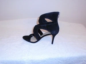 Marc Fisher suede Leather Multi- strap sandals - brittany black 7m new - Picture 1 of 3