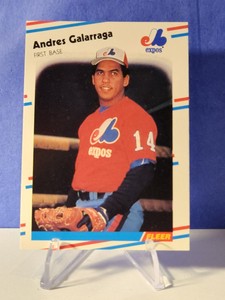 1988 Fleer Andres Galarraga card #184 Montreal Expos Baseball 