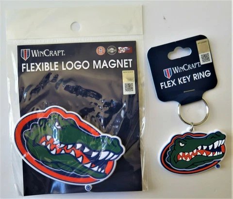 FLORIDA GATORS, FLEXIBLE MAGNET AND KEY RING FROM WINCRAFT (ONE EACH) Cover