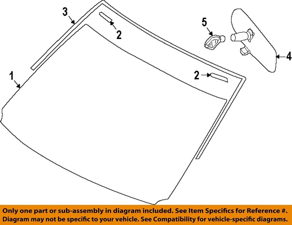 Espaciador de cristal parabrisas Nissan OEM 08-23 Altima, Murano 72714JB10A Foto 1 de 1