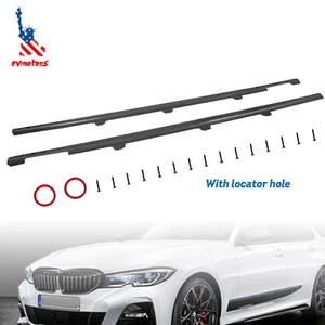 For 2019-2023 BMW G20 G28 3 Series M Sport Carbon Fibe Side Skirts Extension Lip - Picture 1 of 15