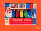Vintage Saint Nick Christmas Lights Box art 2x3" aimant réfrigérateur/casier 