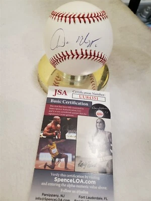 Béisbol OML firmado por Dan Uggla certificado de autenticidad JSA MARLINS BRAVES GIGANTES NACIONALES Foto 1 de 4