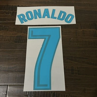 2017-18 Ronaldo CR7 Real Madrid Home Nameset Name Number La Liga League - Image 1 of 2