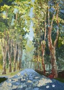 Gulhane Park Istanbul Oil Painting Original Turkish Garden Landscape Collectible - Picture 1 of 7