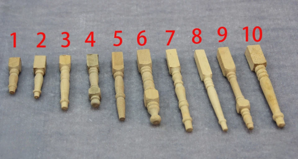 4PC 1:12 Scale Dolls House Miniatures Handmade Cabinet Table Legs Building Decor - Image 1 of 4