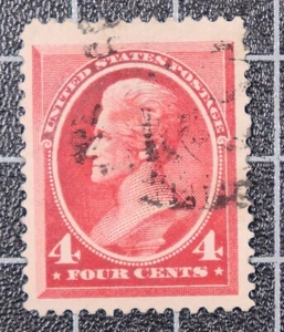 Scott 215 - 4 Cents Jackson - gebraucht - schöne Briefmarke - SCV - 30,00 $ - Bild 1 von 1