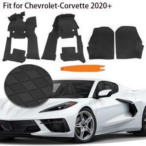 Floor Mats Liner Pad Carpet Accessories Black for Chevrolet Corvette C8 2020-24 - Picture 1 of 12