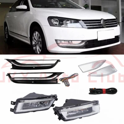 Luces antiniebla y dinámicas LED DRL con kit de biseles x para Volkswagen Passat B7 2012-2015 Foto 1 de 4
