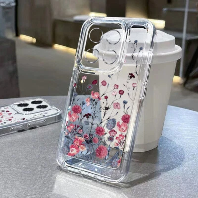 Bumper Flower Clear Soft Case For Xiaomi Redmi Note 13 12 11 Pro 13T Pro Cover - Image 1 of 4
