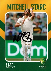 Signed 2019 2020 Australia Men's Test Cricket Tap N Play Card - Mitchell Starc - Picture 1 of 3