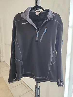 Jersey de microfleece con cremallera 1/4 Avalanche para mujer, negro, agujeros para el pulgar talla M Foto 1 de 4