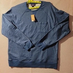 Patagonia Men’s Mahnya Fleece Crewneck Sweatshirt Blue Size XL NWT - Picture 1 of 12
