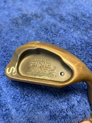 PING ZING 2 BeCu BLACK DOT SAND WEDGE 57°, STIFF STEL, RH (J-668) MAKE OFFER!! - Image 1 of 4