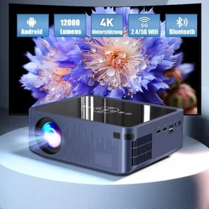 2024 NEU Beamer Projektor LCD 1080P 5G WiFi Bluetooth Android TV 4K HD Heimkino - Bild 1 von 11