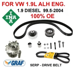 INA OEM 1.9 ALH TDI DIESEL JETTA TIMING BELTS KIT GRAF WATER PUMP 99-2004 TDI - Picture 1 of 2