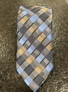 NWT ck Calvin Klein Geometric Multicolor Print 100% Silk Extra Long Tie - Picture 1 of 8