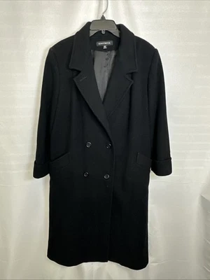 Donnybrook Womens Coat/Jacket  Long Overcoat Double Breasted 100% Wool Black 14P - Image 1 of 4