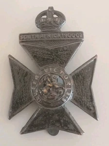 Vintage 9th Battalion Queen Victoria's Rifles Military Cap Badge South Africa - Picture 1 of 5