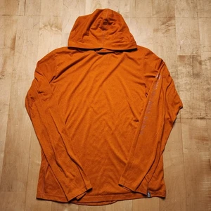 Stio Divide Hoodie Sweatshirt Mens Small Orange Fishing Outdoors Lightweight - Picture 1 of 9