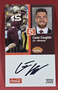 Carter Coughlin RC Auto 2020 Senior Bowl Minnesota Signed Rookie New York Giants - Bild 1 von 2