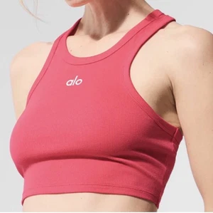Alo Yoga Aspire Tank Candy Red/White L - Bild 1 von 5