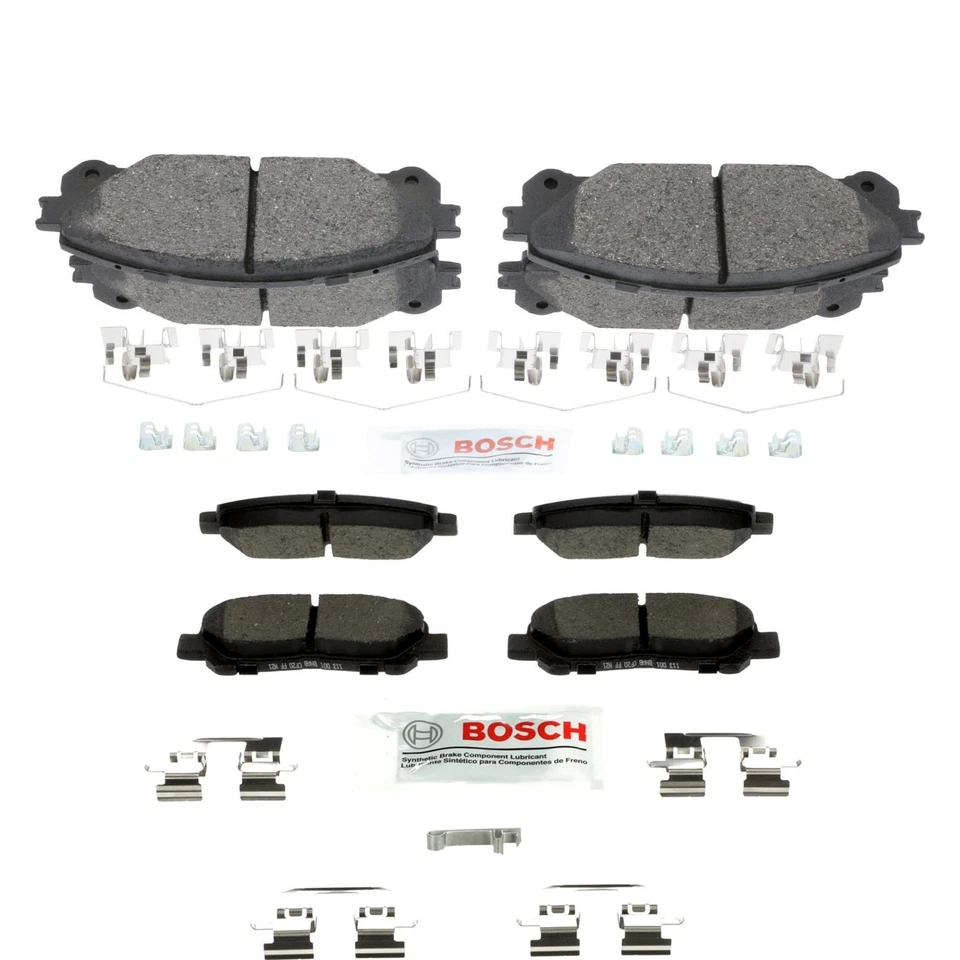 Kit de 2 pastilhas de freio dianteiras e traseiras de cerâmica Bosch conjunto de 2 para Toyota Highlander 08-13 - Imagem 1 de 4