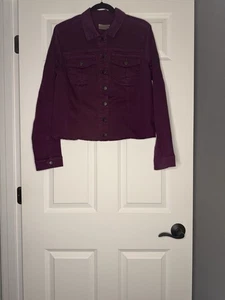 Chaqueta Kut From Kloth Kara XL Púrpura Con Fray Nueva Con Etiquetas  - Imagen 1 de 2