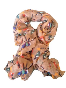 BUFANDA/SARONG ROPA DE PLAYA SUPER SUAVE DISEÑO DE IMPRESIÓN DE PÁJARO CARAMELO - Imagen 1 de 2