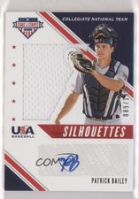 2020 USA Baseball Stars & Stripes Silhouettes Signatures Patrick Bailey Auto
