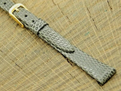 Correa de reloj Speidel gris lagarto con hebilla tono dorado nueva de colección de 11 mm sin usar Foto 1 de 4