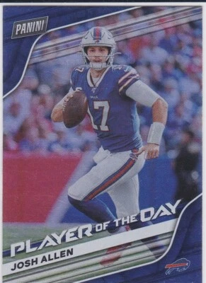 JOSH ALLEN 2020 Panini PLAYER OF THE DAY Foil Insert Football Card BUFFALO BILLS - Image 1 of 2