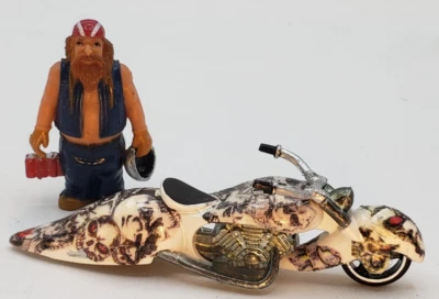 Homies Big Red Custom W-OOZIE 2003 Hot Wheel Motocicleta Calaveras Motociclista Maya Foto 1 de 4
