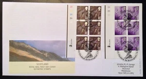 2008 6x50p 6x81p Scotland Country Definitive Cylinder Blocks on First Day Cover - Picture 1 of 2