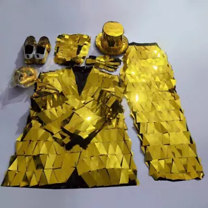 LED Suit Bar Dancing Performance Costume Unisex w/helmet Stage luminous Clothes - Picture 1 of 15