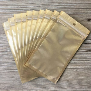 Bolsas de sellado de oro transparente de papel de aluminio bolsas Mylar embalaje resellable - Imagen 1 de 6