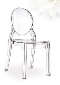 Elizabeth Ghost Acrylic chair in glass clear, amber or pink available. Quality - Picture 1 of 7
