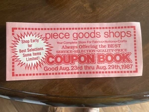 Vintage Coupon Book 1987 VTG Rare Nostalgic Old - Picture 1 of 7