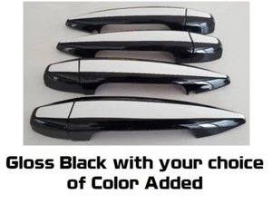 Gloss Black & Color Door Handle Overlays 2014 - 2018 BMW X5 You Pick Color - Picture 1 of 7