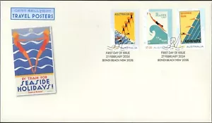 Juego de 3 carteles de viaje Australia 2024 cubierta de primer día, nueva edición - Imagen 1 de 1